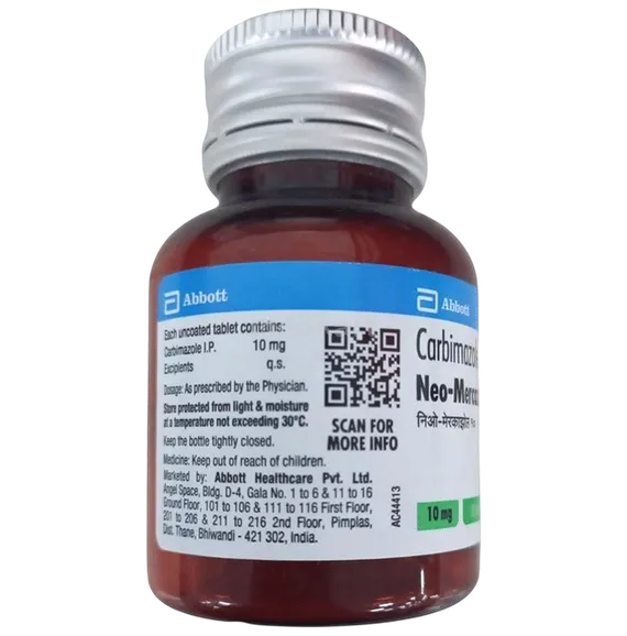 neo mercazole 10mg tablet 130's